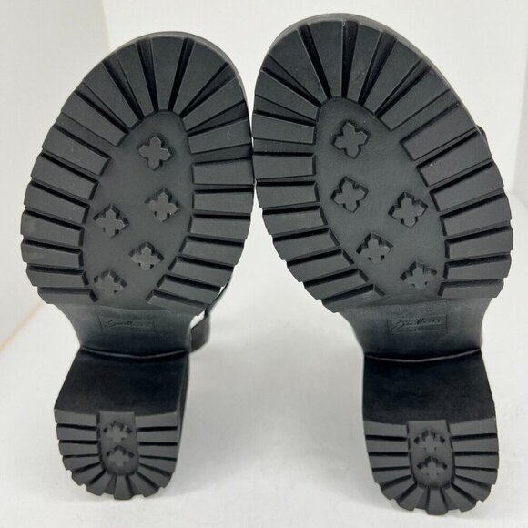 Zodiac Womens Leena Black Slip On Strappy Buckle Size 8 Block Heel Sandals - Picture 8 of 9